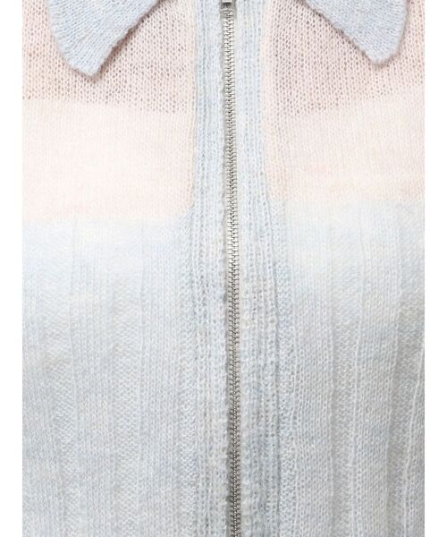 CALNAMUR（カルナムール）の「フロントジップバイカラーニット（ニット/セーター・レディース・ライトブルー/ピンク/イエロー・FREE）」の22枚目の写真
