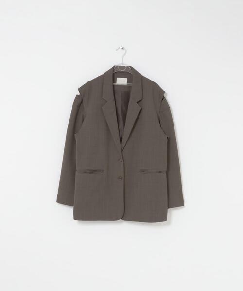 LAATO（ラート）の「over tailored  jacket（その他アウター・レディース・ブラウン/ライトグレー・FREE）」の8枚目の写真
