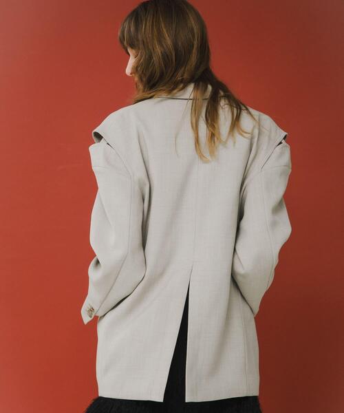 LAATO（ラート）の「over tailored  jacket（その他アウター・レディース・ブラウン/ライトグレー・FREE）」の19枚目の写真