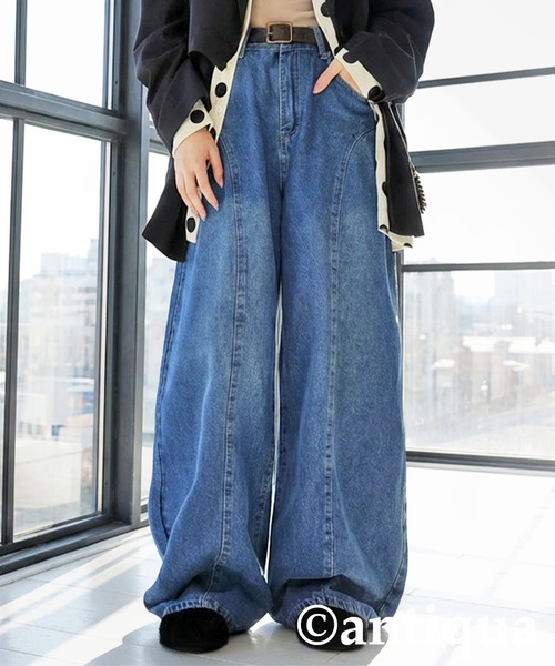 セール】バルーン デニムパンツ（デニムパンツ）｜antiqua（アンティカ