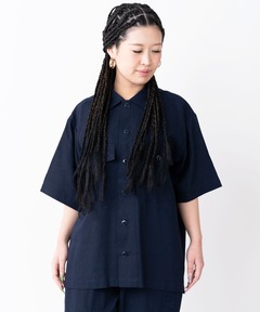 麻レーヨンシャツ