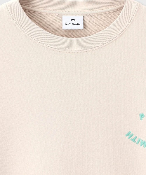PS Paul Smith(ピーエスポールスミス)の「ウィメンズ "Happy" ヴィンテージ スウェット / 165405 J349D(Tシャツ/カットソー・レディース・アイボリー・2L/MEDIUM)」の2枚目の写真