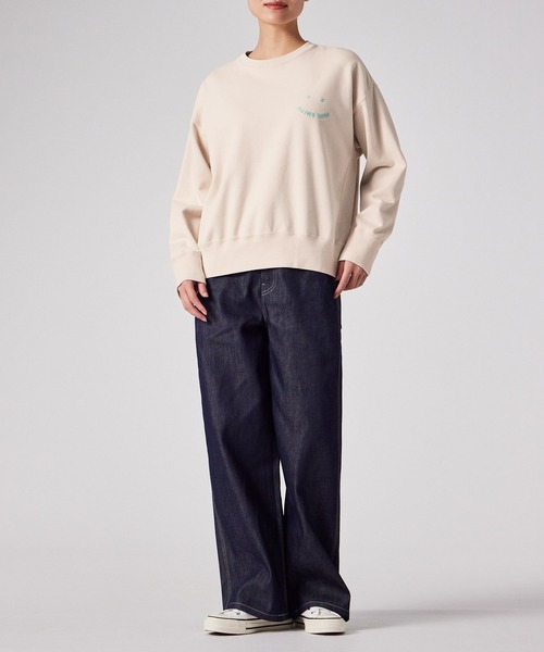 PS Paul Smith(ピーエスポールスミス)の「ウィメンズ "Happy" ヴィンテージ スウェット / 165405 J349D(Tシャツ/カットソー・レディース・アイボリー・2L/MEDIUM)」の5枚目の写真