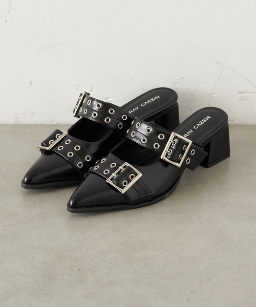 RAY CASSIN（レイカズン）の「アイレットミュール（その他シューズ・レディース・ブラック/ベージュ/ホワイト・S/L/M）」の8枚目の写真