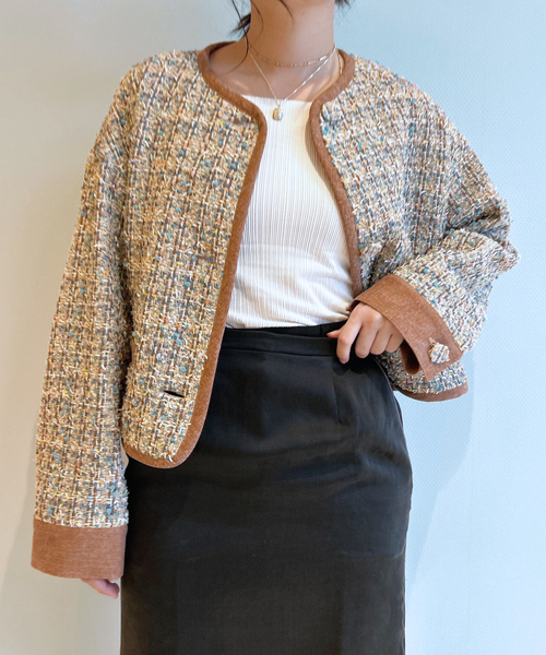 IENA LA BOUCLE(イエナラブークル)の「IENA LA BOUCLE LINTONツィードブルゾン(その他アウター・レディース・ベージュ系その他・FREE)」の16枚目の写真