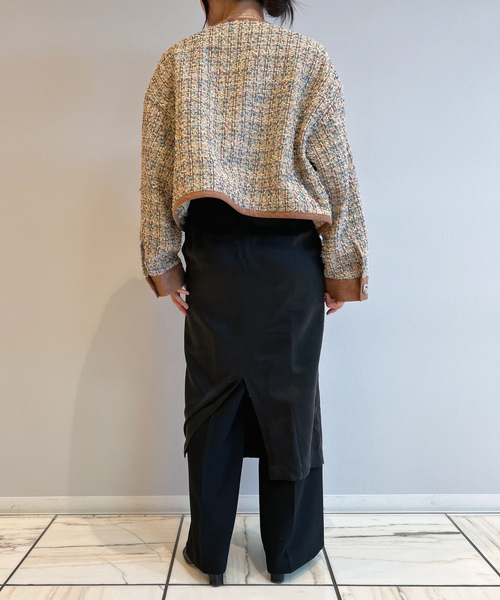 IENA LA BOUCLE(イエナラブークル)の「IENA LA BOUCLE LINTONツィードブルゾン(その他アウター・レディース・ベージュ系その他・FREE)」の13枚目の写真