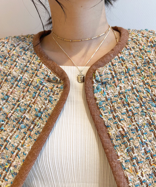 IENA LA BOUCLE(イエナラブークル)の「IENA LA BOUCLE LINTONツィードブルゾン(その他アウター・レディース・ベージュ系その他・FREE)」の14枚目の写真