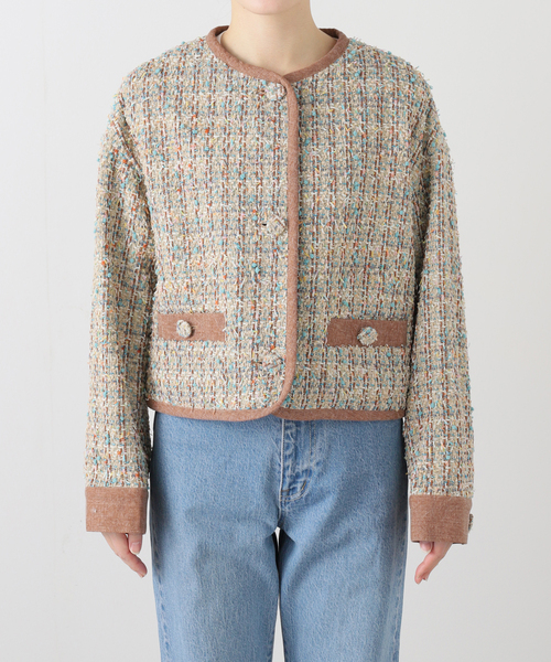 IENA LA BOUCLE LINTONツィードブルゾン（その他アウター）｜IENA LA