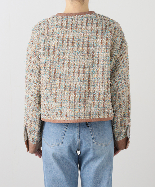 IENA LA BOUCLE(イエナラブークル)の「IENA LA BOUCLE LINTONツィードブルゾン(その他アウター・レディース・ベージュ系その他・FREE)」の4枚目の写真