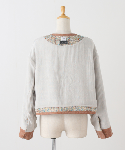 IENA LA BOUCLE(イエナラブークル)の「IENA LA BOUCLE LINTONツィードブルゾン(その他アウター・レディース・ベージュ系その他・FREE)」の8枚目の写真