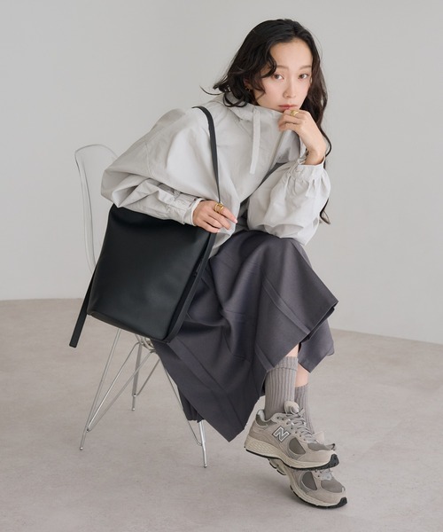 soins（ソワン）の「【牛革】2WAYワンハンドルバケツトートバッグ（トートバッグ・レディース・ブラック/ブラウン・FREE）」の10枚目の写真