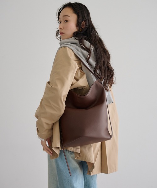 soins（ソワン）の「【牛革】2WAYワンハンドルバケツトートバッグ（トートバッグ・レディース・ブラック/ブラウン・FREE）」の21枚目の写真