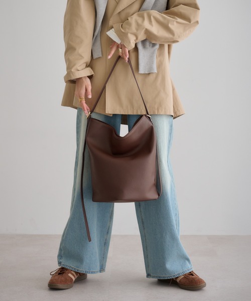 soins（ソワン）の「【牛革】2WAYワンハンドルバケツトートバッグ（トートバッグ・レディース・ブラック/ブラウン・FREE）」の22枚目の写真