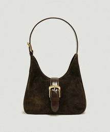 TUETTOI（トゥエトゥア）の「ママスホーボーバッグ-ダークブラウン（スエード）（ショルダーバッグ）」