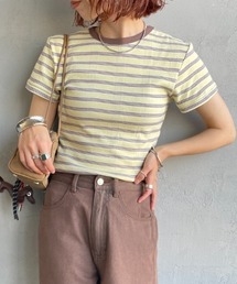 MILLER（ミラー）の「[MILLER/ミラー] 別注 配色 パネルリブショートスリーブＴシャツ【追加】（Tシャツ/カットソー）」