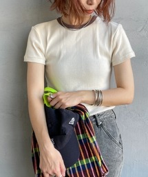 MILLER（ミラー）の「[MILLER ミラー] 別注 配色 パネルリブショートスリーブTシャツ（Tシャツ/カットソー）」