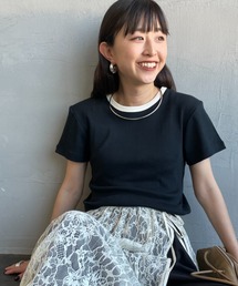 MILLER（ミラー）の「[MILLER ミラー] 別注 配色 パネルリブショートスリーブTシャツ（Tシャツ/カットソー）」