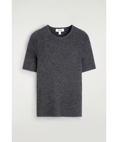 COS(コス)の「メリノウールTシャツ(Tシャツ/カットソー・レディース・グレー系その他/ベージュ・XL/L/M/S/XS)」の8枚目の写真