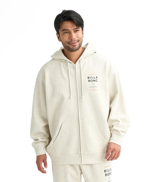 BILLABONG（ビラボン）の「BILLABONG メンズ WAVE LAYER セットアップ パーカー 【2026年春夏モデル】 BG011008（パーカー・メンズ・スミクロ/ヘザーグレー/オートミール・XL/M/L）」の3枚目の写真