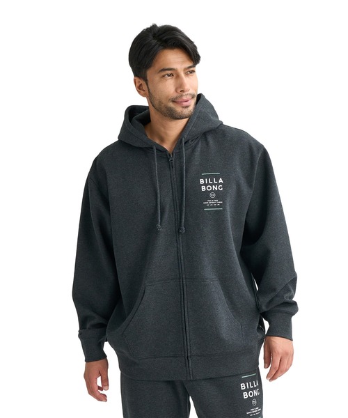 BILLABONG（ビラボン）の「BILLABONG メンズ WAVE LAYER セットアップ パーカー 【2026年春夏モデル】 BG011008（パーカー・メンズ・スミクロ/ヘザーグレー/オートミール・XL/M/L）」の2枚目の写真