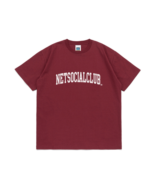 NET SOCIAL CLUB(ネットソーシャルクラブ)の「アーチロゴ半袖Tシャツ(バーガンディ)(Tシャツ/カットソー・レディース・バーガンディー・S/M/L/XL)」の1枚目の写真