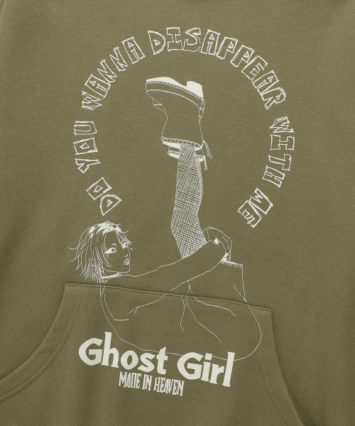 NICE GHOST CLUB(ナイスゴーストクラブ)の「GHOST GIRL HOODIE_OLIVE(NG2EFUM406A)(パーカー・レディース・その他・L/S/M)」の4枚目の写真