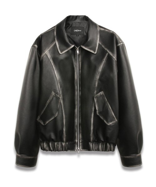 DOFFJASON(ドフジェーソン)の「ウォッシングレザー ストラクチャード ボマー(ライダースジャケット・レディース・その他・2XL/L/M/XL)」の1枚目の写真