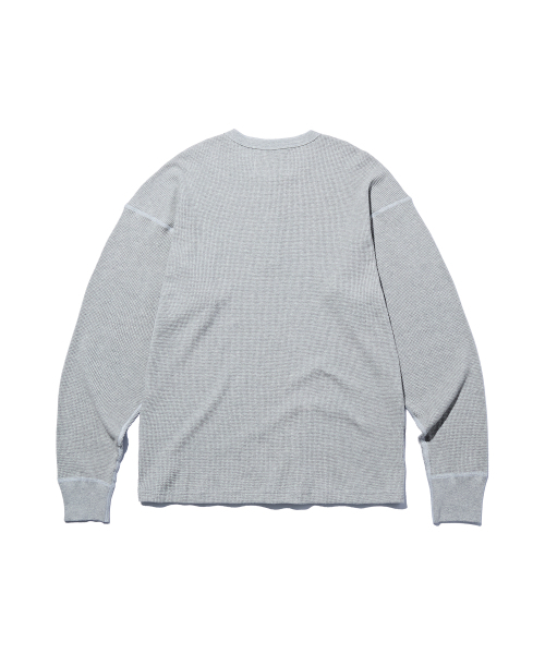 DISCUS ATHLETIC（ディスカス　アスレチック）の「USAFAロゴワッフルヘンリーネックロングスリーブTシャツメランジグレー（Tシャツ/カットソー・レディース・その他・X-LARGE/LARGE/MEDIUM）」の2枚目の写真