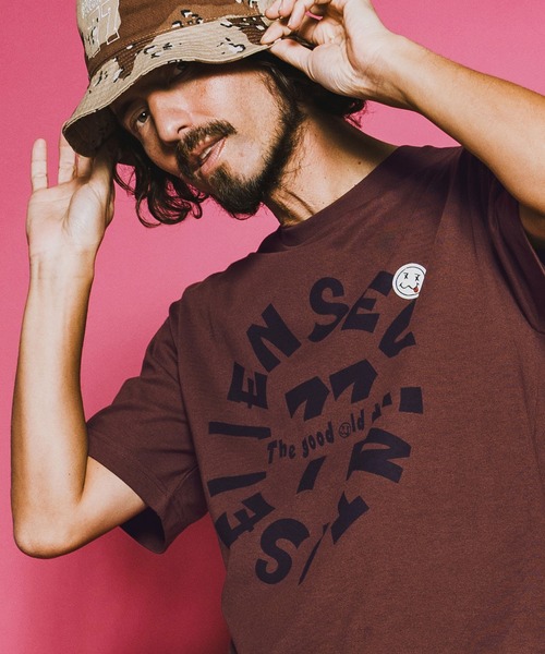 seventy seven(セブンティセブン)の「mt10172-middle onz S-S fine t-shirt (old days L) Tシャツ(7726S150)(Tシャツ/カットソー・メンズ・ブラウン/ホワイト/ブラック・XL/L/M/S)」の3枚目の写真