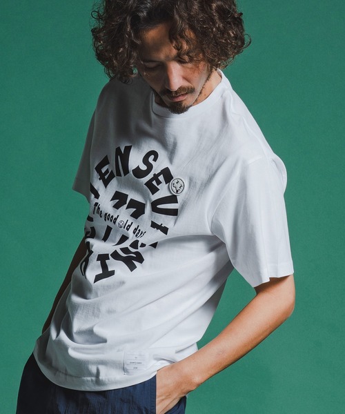 seventy seven(セブンティセブン)の「mt10172-middle onz S-S fine t-shirt (old days L) Tシャツ(7726S150)(Tシャツ/カットソー・メンズ・ブラウン/ホワイト/ブラック・XL/L/M/S)」の2枚目の写真