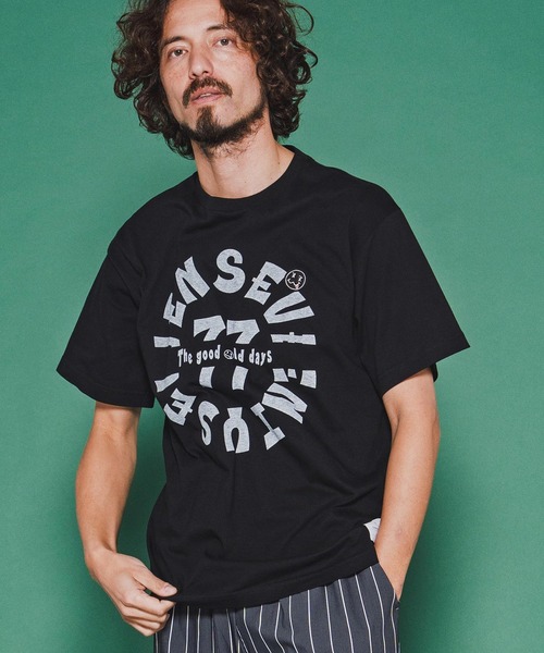 seventy seven(セブンティセブン)の「mt10172-middle onz S-S fine t-shirt (old days L) Tシャツ(7726S150)(Tシャツ/カットソー・メンズ・ブラウン/ホワイト/ブラック・XL/L/M/S)」の1枚目の写真