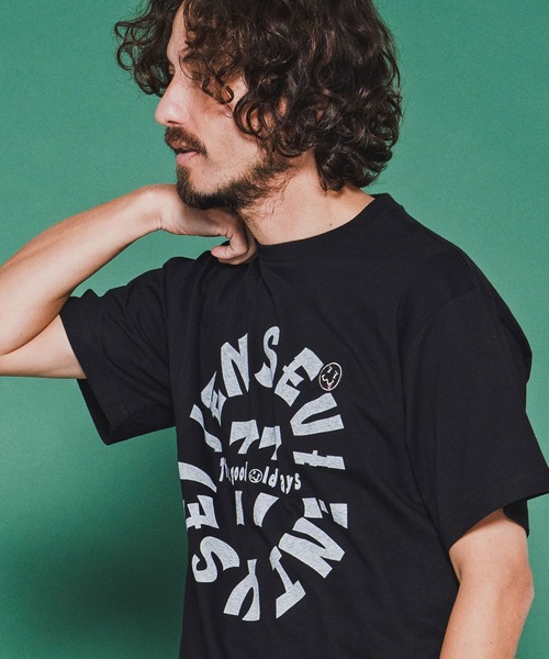 seventy seven(セブンティセブン)の「mt10172-middle onz S-S fine t-shirt (old days L) Tシャツ(7726S150)(Tシャツ/カットソー・メンズ・ブラウン/ホワイト/ブラック・XL/L/M/S)」の5枚目の写真