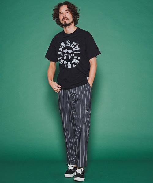 seventy seven(セブンティセブン)の「mt10172-middle onz S-S fine t-shirt (old days L) Tシャツ(7726S150)(Tシャツ/カットソー・メンズ・ブラウン/ホワイト/ブラック・XL/L/M/S)」の8枚目の写真