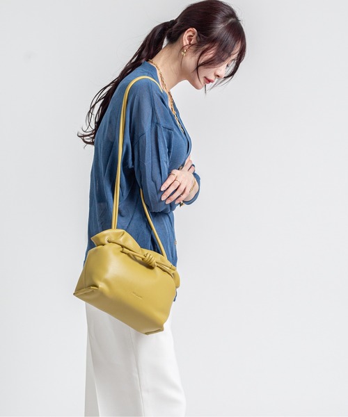 ADD CULUMN(アドカラム)の「【ADD CULUMN/アドカラム】巾着 ショルダーバッグ MORPH LONG SHLD(ショルダーバッグ・レディース・ブラウン/ライトイエロー/ブラック/アイボリー・FREE)」の9枚目の写真