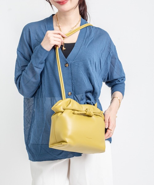 ADD CULUMN(アドカラム)の「【ADD CULUMN/アドカラム】巾着 ショルダーバッグ MORPH LONG SHLD(ショルダーバッグ・レディース・ブラウン/ライトイエロー/ブラック/アイボリー・FREE)」の12枚目の写真