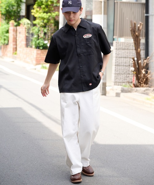RED KAP(レッドキャップ)の「【RED KAP】限定商品 別注 ワッペン付き半袖SHIRTS ヒッコリーストライプ&オールドブラック(シャツ/ブラウス・メンズ・ブラック/ブルー・M/S/LL/L)」の8枚目の写真