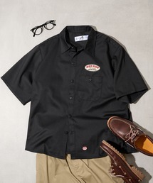 SETUP7（セットアップセブン）の「【RED KAP】限定商品 別注 ワッペン付き半袖SHIRTS　ヒッコリーストライプ＆オールドブラック（シャツ/ブラウス）」