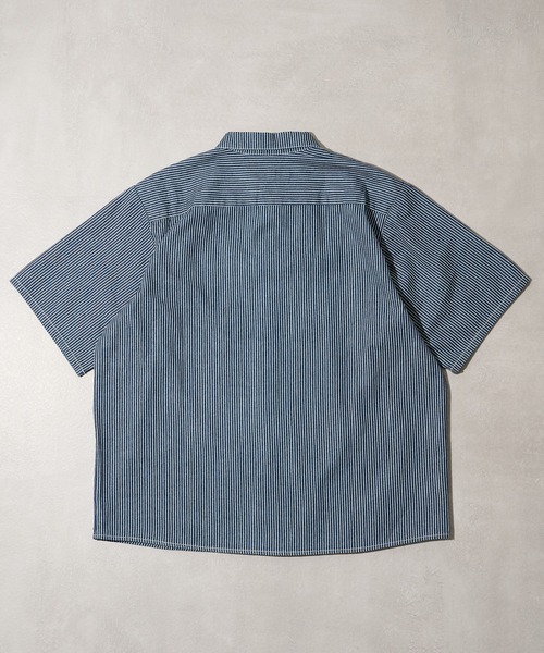 RED KAP(レッドキャップ)の「【RED KAP】限定商品 別注 ワッペン付き半袖SHIRTS ヒッコリーストライプ&オールドブラック(シャツ/ブラウス・メンズ・ブラック/ブルー・M/S/LL/L)」の19枚目の写真