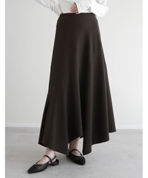 [2026S/S COLLECTION][低身長サイズ有]ギンガムチェックアシンメトリーヘムスカート