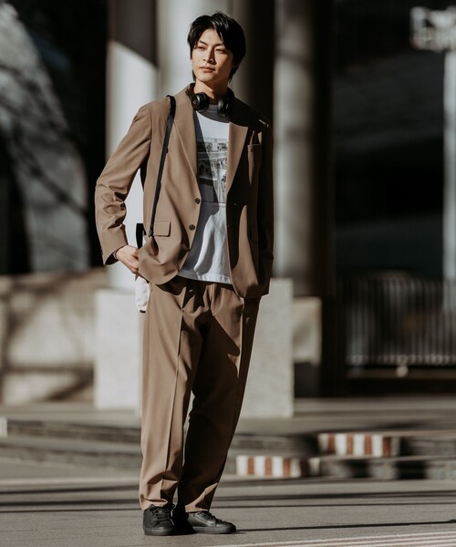 green label relaxing（グリーンレーベルリラクシング）の「A+ PERTEX UNLIMITED リラックス 1プリーツ セットアップ パンツ スラックス -ウォッシャブル・ストレッチ・撥水-（スラックス・メンズ・ブラック/ベージュ・S/XL/M/L）」の4枚目の写真