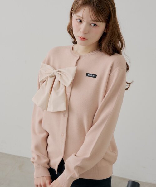 Chico（チコ）の「【WEB限定カラーあり】リボンルーズカーディガン（カーディガン/ボレロ・レディース・ホワイト系その他2/ピンク/ネイビー/グレー/アイボリー/ブルー系その他2・FREE）」の18枚目の写真