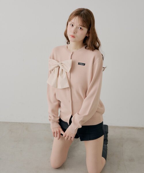 Chico（チコ）の「【WEB限定カラーあり】リボンルーズカーディガン（カーディガン/ボレロ・レディース・ホワイト系その他2/ピンク/ネイビー/グレー/アイボリー/ブルー系その他2・FREE）」の19枚目の写真