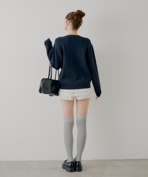 Chico（チコ）の「【WEB限定カラーあり】リボンルーズカーディガン（カーディガン/ボレロ・レディース・ホワイト系その他2/ピンク/ネイビー/グレー/アイボリー/ブルー系その他2・FREE）」の9枚目の写真