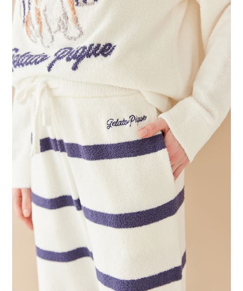 エアリーモコプレイフルDOGジャガードプルオーバー&ボーダーロングパンツセット ONLINE限定】【UNISEX】エアリーモコプレイフルDOGジャガードプル