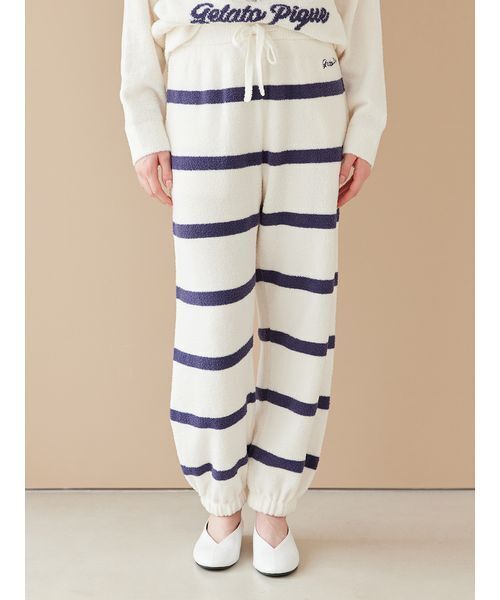 エアリーモコプレイフルDOGジャガードプルオーバー&ボーダーロングパンツセット ONLINE限定】【UNISEX】エアリーモコプレイフルDOGジャガードプル