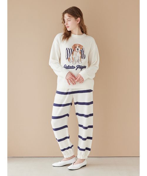 ONLINE限定】【UNISEX】エアリーモコプレイフルDOGジャガードプル