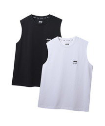 [2PACK] 190g シングル ザ レガシー 袖なしTシャツ (JR5TSU053BK)
