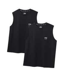 [2PACK] 190g シングル ザ レガシー 袖なしTシャツ (JR5TSU053BK)