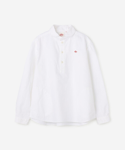 DANTON（ダントン）の「DANTON | オックスフォード 丸襟プルオーバーシャツ SOLID WOMEN（シャツ/ブラウス・レディース・ホワイト・38/36/34）」の2枚目の写真