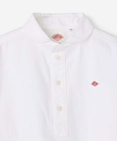 DANTON（ダントン）の「DANTON | オックスフォード 丸襟プルオーバーシャツ SOLID WOMEN（シャツ/ブラウス・レディース・ホワイト・38/36/34）」の4枚目の写真
